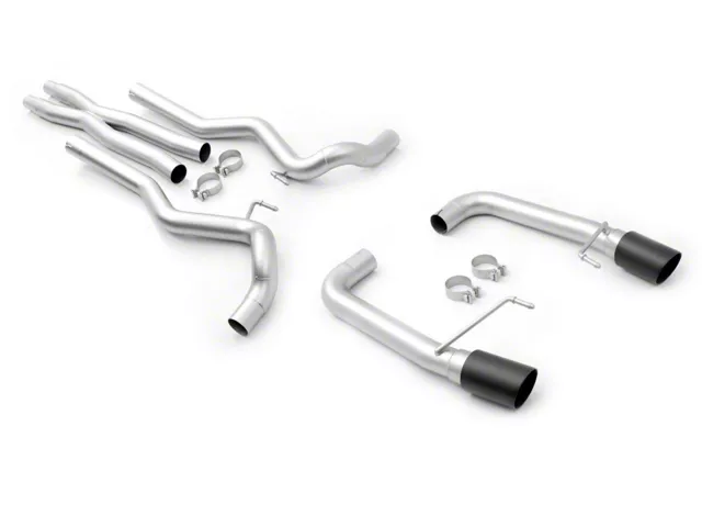 LTH Race Cat-Back Exhaust with Patriot Series Black Tips (15-17 Mustang GT Fastback)