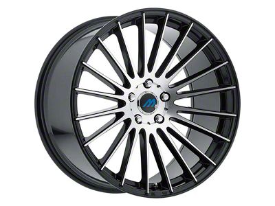 MACH Euro Concave ME.18 Glossy Black Machined Wheel; 20x8.5; 20mm Offset (08-23 RWD Challenger, Excluding Widebody)