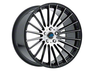 MACH Euro Concave ME.18 Glossy Black Machined Wheel; 20x8.5 (08-23 RWD Challenger, Excluding Widebody)