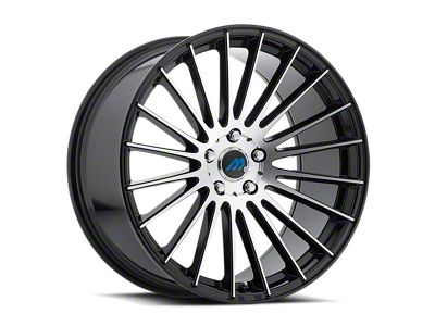 MACH Euro Concave ME.18 Glossy Black Machined Wheel; 20x8.5 (17-23 AWD Challenger)
