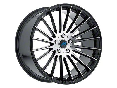 MACH Euro Concave ME.18 Glossy Black Machined Wheel; Rear Only; 20x10 (08-23 RWD Challenger, Excluding Widebody)