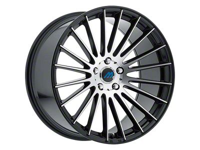 MACH Euro Concave ME.18 Glossy Black Machined Wheel; Rear Only; 20x10; 42mm Offset (17-23 AWD Challenger)