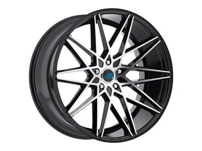 MACH Euro Concave ME.20 Glossy Black Machined Wheel; 20x8.5; 20mm Offset (08-23 RWD Challenger, Excluding Widebody)