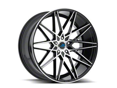 MACH Euro Concave ME.20 Glossy Black Machined Wheel; Rear Only; 20x10; 25mm Offset (08-23 RWD Challenger, Excluding Widebody)
