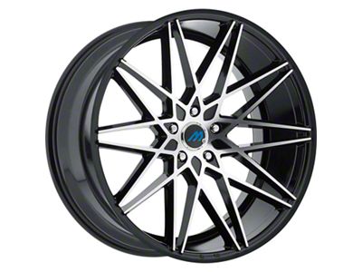 MACH Euro Concave ME.20 Glossy Black Machined Wheel; Rear Only; 20x10; 42mm Offset (17-23 AWD Challenger)