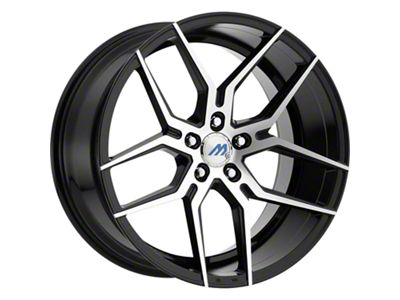 MACH Euro Concave ME.4 Glossy Black Machined Wheel; 18x8 (17-23 AWD Challenger)