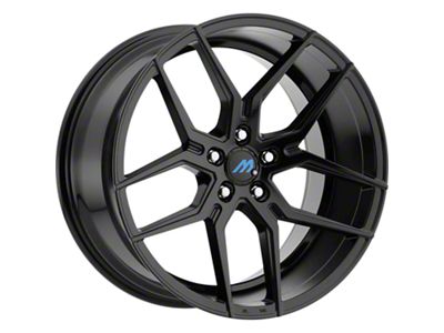 MACH Euro Concave ME.4 Glossy Black Wheel; Rear Only; 20x10.5 (17-23 AWD Challenger)