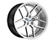 MACH Euro Concave ME.4 Hyper Silver Machined Wheel; Rear Only; 20x10.5 (08-23 RWD Challenger, Excluding Widebody)
