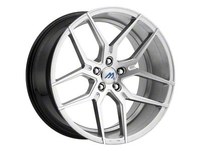MACH Euro Concave ME.4 Hyper Silver Machined Wheel; Rear Only; 20x10.5 (17-23 AWD Challenger)