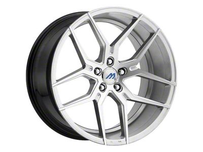 MACH Euro Concave ME.4 Hyper Silver Machined Wheel; Rear Only; 20x10.5; 45mm Offset (17-23 AWD Challenger)