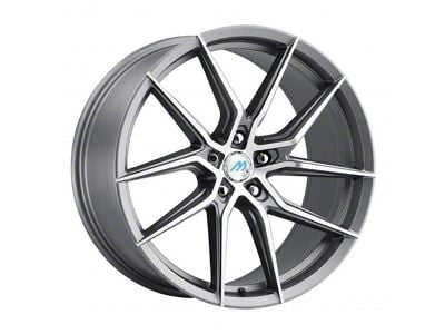 MACH Euro Concave ME.6 Titanium Gray Machined Wheel; 18x8; 35mm Offset (11-23 AWD Charger)