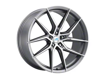 MACH Euro Concave ME.6 Titanium Gray Machined Wheel; 20x8.5; 35mm Offset (11-23 AWD Charger)