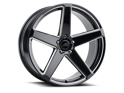 MACH Forged MF.15 Glossy Black Milled Wheel; Rear Only; 20x10.5; 25mm Offset (08-23 RWD Challenger, Excluding Widebody)