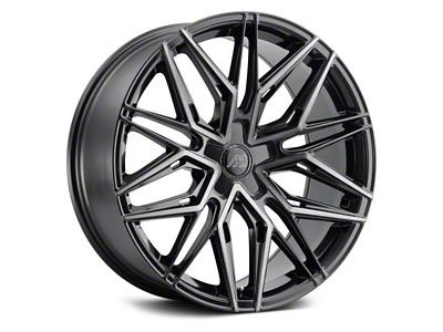 MACH Forged MF.6 Glossy Carbon Black Wheel; Rear Only; 20x10; 20mm Offset (08-23 RWD Challenger, Excluding Widebody)