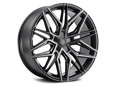 MACH Forged MF.6 Glossy Carbon Black Wheel; Rear Only; 20x10 (08-23 RWD Challenger, Excluding Widebody)