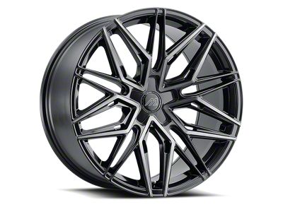MACH Forged MF.6 Glossy Carbon Black Wheel; Rear Only; 20x10; 42mm Offset (17-23 AWD Challenger)