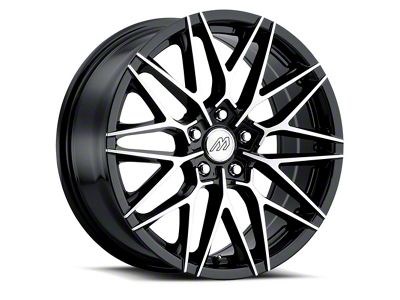 MACH Performance MP.40 Glossy Black Machined Wheel; 18x8; 42mm Offset (17-23 AWD Challenger)