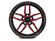 MACH Performance MP.51 Glossy Black with Red Face Wheel; 20x8.5 (17-23 AWD Challenger)