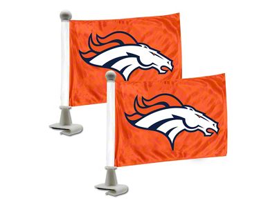 Ambassador Flags with Denver Broncos Logo; Gray (Universal; Some Adaptation May Be Required)