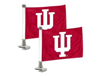 Ambassador Flags with Indiana University Logo; Crimson (Universal; Some Adaptation May Be Required)