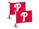 Ambassador Flags with Philadelphia Phillies Logo; Red (Universal; Some Adaptation May Be Required)