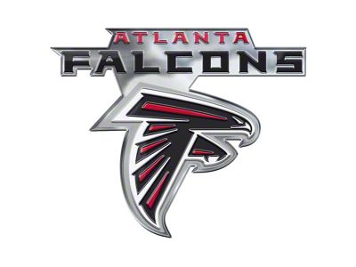 Atlanta Falcons Embossed Emblem; Red and Black (Universal; Some Adaptation May Be Required)