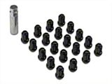 Black 6-Spline Lug Nut Kit; 14mm x 1.5; Set of 20 (21-25 Mustang Mach-E)