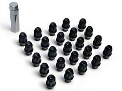 Black Acorn ET Lug Nuts for Aftermarket Wheels; M14x1.5; Set of 24 (21-26 Mustang Mach-E)