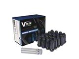 Black Acorn Spline Lug Nuts for Aftermarket Wheels; M14x1.5; Set of 24 (21-26 Mustang Mach-E)