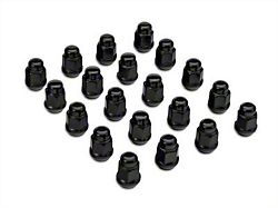 Black Lug Nut Kit; 14mm x 1.50; Set of 20 (21-25 Mustang Mach-E)