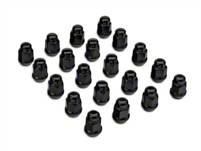 Black Lug Nut Kit; 14mm x 1.50; Set of 20 (21-25 Mustang Mach-E)