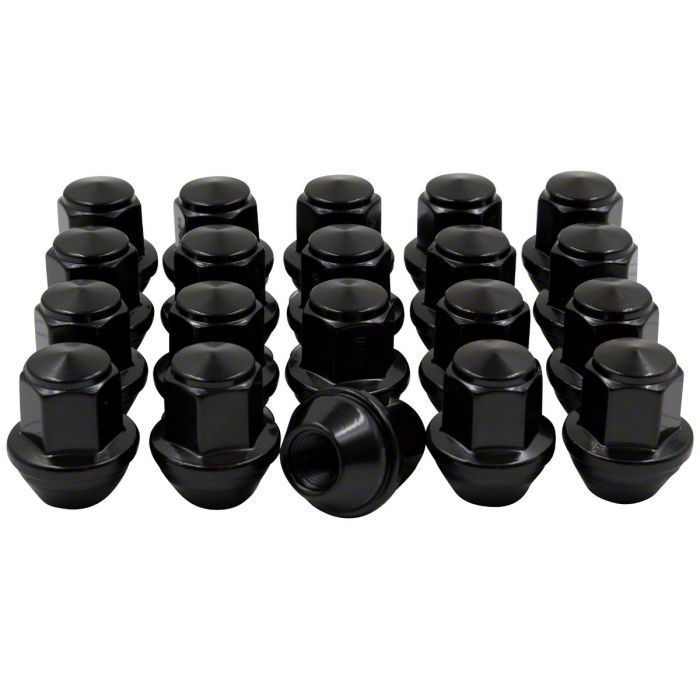 【AAKE】[Lining Dumble] NUT MUSTANG JP Mach-E Black OEM Style Lug Nuts; 13/16-Inch; Set of 20 (21