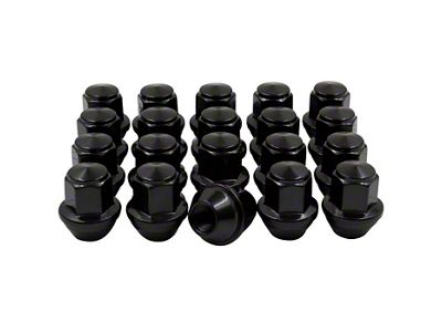 Black OEM Style Lug Nuts; 13/16-Inch; Set of 20 (21-24 Mustang Mach-E)