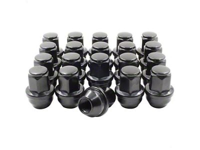 Black OEM Style Lug Nuts; 13/16-Inch; Set of 20 (21-24 Mustang Mach-E)