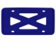 Blank 4-Hole Wide Rail Silicone License Plate Frame; Blue (Universal; Some Adaptation May Be Required)