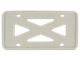 Blank 4-Hole Wide Rail Silicone License Plate Frame; Gray (Universal; Some Adaptation May Be Required)
