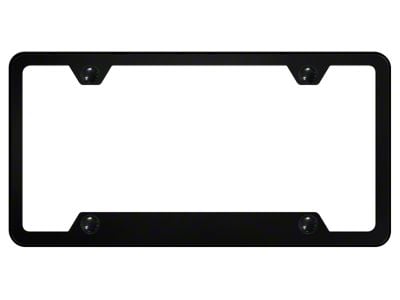 Blank Cut-Out 4-Hole License Plate Frame (Universal; Some Adaptation May Be Required)