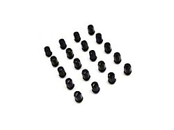 Bulge Black Acorn Lug Nut Kit; 3/4-Inch; Set of 20 (21-25 Mustang Mach-E)