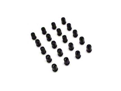 Bulge Black Acorn Lug Nut Kit; 3/4-Inch; Set of 20 (21-25 Mustang Mach-E)