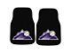 Carpet Front Floor Mats with Colorado Rockies Logo; Black (Universal; Some Adaptation May Be Required)