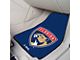 Carpet Front Floor Mats with Florida Panthers Logo; Blue (Universal; Some Adaptation May Be Required)