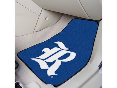 Carpet Front Floor Mats with Rice University Logo; Blue (Universal; Some Adaptation May Be Required)