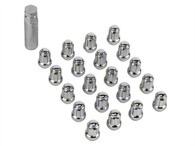 Chrome 6-Spline Lug Nut Kit; 14mm x 1.5; Set of 20 (21-25 Mustang Mach-E)