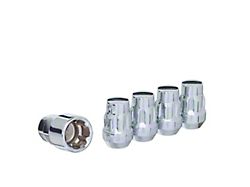 Chrome Acorn Wheel Locks for Aftermarket Wheels; M14x1.5; Set of 4 (21-26 Mustang Mach E)