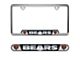 Embossed License Plate Frame with Chicago Bears Logo; Blue (Universal; Some Adaptation May Be Required)