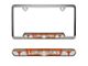 Embossed License Plate Frame with University of Texas Logo; Orange (Universal; Some Adaptation May Be Required)