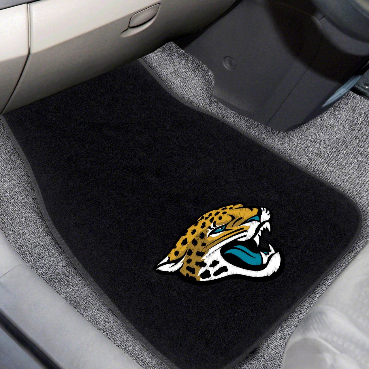 MachE Embroidered Front Floor Mats with Jacksonville Jaguars Logo