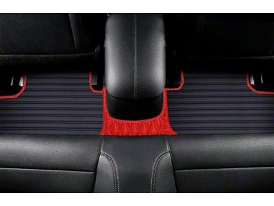 F1 Hybrid Front and Rear Floor Mats; Full Red (21-23 Mustang Mach-E)