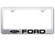 Ford Laser Etched License Plate Frame; Brushed (Universal; Some Adaptation May Be Required)