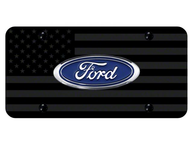 Ford License Plate; Flag (Universal; Some Adaptation May Be Required)
